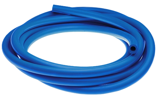 image of blue coiled up Silicone Milk Tubing