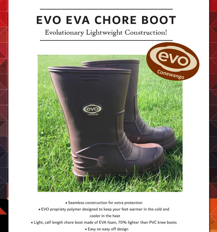 cover of the EVO EVA chore boot brochure